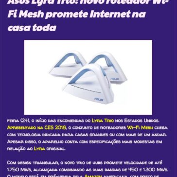 Asus Lyra Trio: novo roteador Wi-Fi Mesh promete Internet na casa toda – Blog do Emanoel do Celular