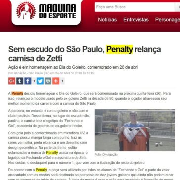 Sem escudo do São Paulo, Penalty relança camisa de Zetti – Máquina do Esporte