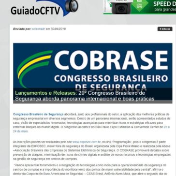 29° Congresso Brasileiro de Segurança aborda panorama internacional e boas práticas – Guia do CFTV