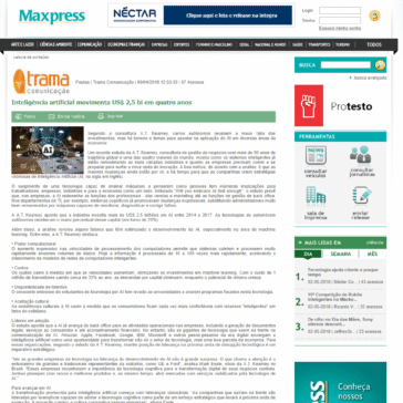 Inteligência artificial movimenta US$ 2,5 bi em quatro anos – MaxPress