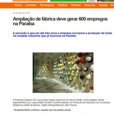 Ampliação de fábrica deve gerar 600 empregos na Paraíba – Araruna Agora