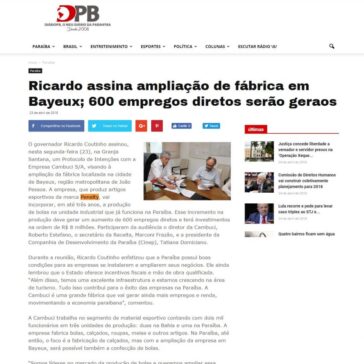 Ricardo assina ampliação de fábrica em Bayeux; 600 empregos diretos serão geraos – Diário PB
