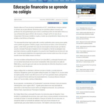Educação financeira se aprende no colégio – Folha da Região (On-line)