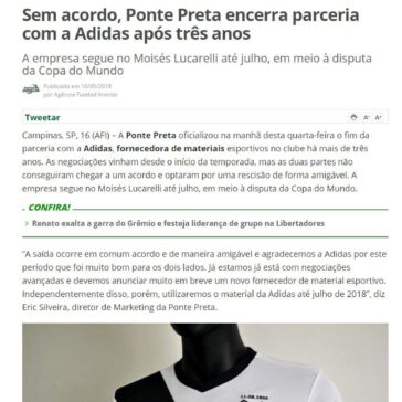 Sem acordo, Ponte Preta encerra parceria com a Adidas após três anos – Futebol Interior