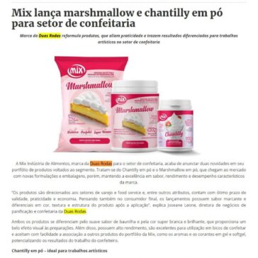 Mix lança marshmallow e chantilly em pó para setor de confeitaria – Guia GPHR