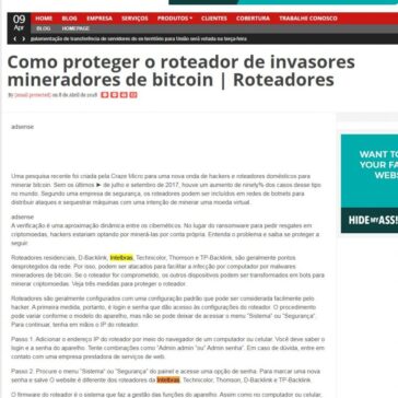 Como proteger o roteador de invasores mineradores de bitcoin | Roteadores – Blog Zion tech Group