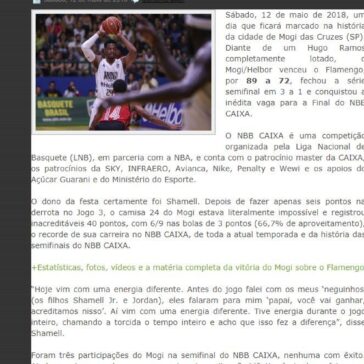 NBB CAIXA – Com 40 pontos de Shamell, Mogi vence Flamengo e vai à Final – Esporte Cultura