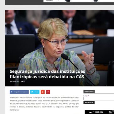 Segurança jurídica das instituições filantrópicas será debatida na CAS  – Central da Pauta