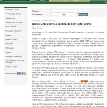 Grupo CRM anuncia política de bem-estar animal – Sistema FAEMG