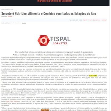 Sorvete é Nutritivo, Alimenta e Combina com todas as Estações do Ano – confira aqui as novidades da Fispal Sorvetes – Feiras Industriais