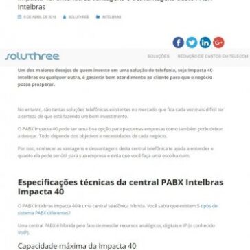 Impacta 40: entenda as vantagens e desvantagens deste PABX Intelbras – Soluthree