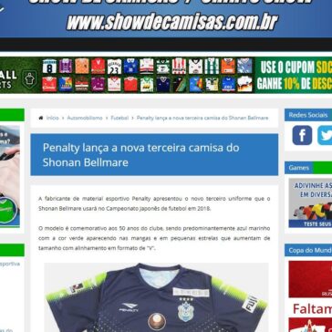 Penalty lança a nova terceira camisa do Shonan Bellmare – Show de Camisas