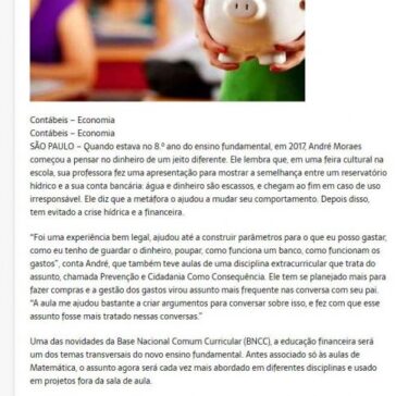 Educação financeira se aprende no colégio – Jornal Tijucas