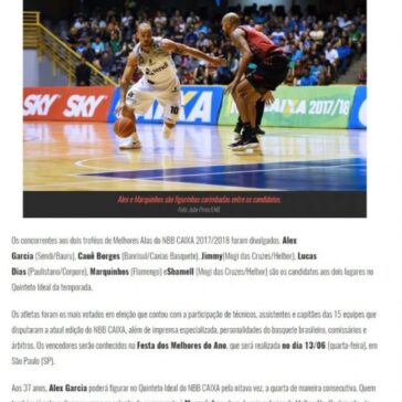 Seis atletas concorrem aos troféus de Melhores Alas do NBB CAIXA – Área Restritiva