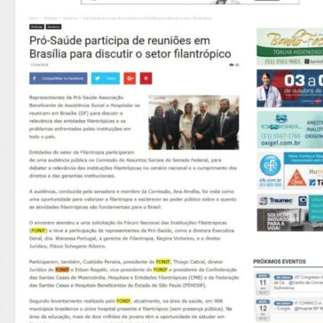 Pró-Saúde participa de reuniões em Brasília para discutir o setor filantrópico – Revista Hospitais Brasil