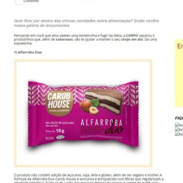 VITRINE: 5 produtos saborosos que vão te ajudar a ser mais saudável – Corpo a Corpo (On-line)