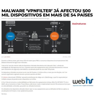 Malware “VPNFilter? já afectou 500 mil dispositivos em mais de 54 países – PC Guia (Portugal)