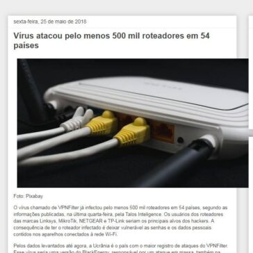 Vírus atacou pelo menos 500 mil roteadores em 54 países – RS Notícias