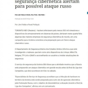 Ucrânia e empresas de segurança cibernética alertam para possível ataque russo – DCI (On-line)
