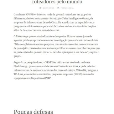 #Tecnologia – Vírus capaz de roubar senhas infectou mais de 500 mil roteadores pelo mundo – A Prizion