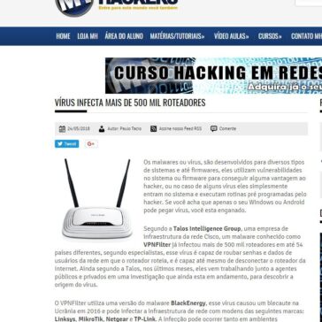 Vírus infecta mais de 500 mil roteadores – Mundo dos Hackers