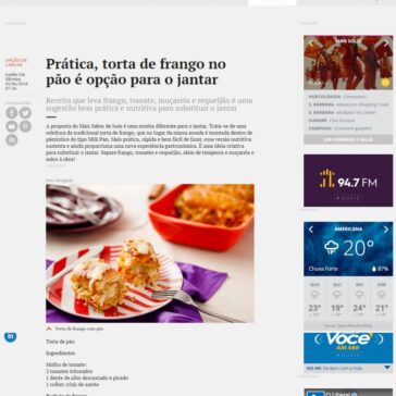 Prática, torta de frango no pão é opção para o jantar – O Liberal