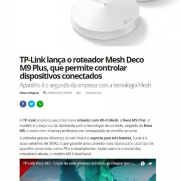 TP-Link lança o roteador Mesh Deco M9 Plus, que permite controlar dispositivos conectados – Mundo Conectado