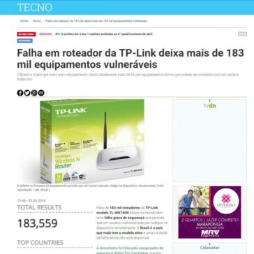 Falha em roteador da TP-Link deixa mais de 183 mil equipamentos vulneráveis – Diário do Nordeste (On-line)