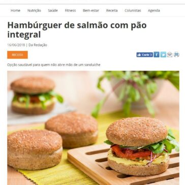 Hambúrguer de salmão com pão integral – Revista pense leve