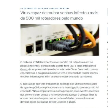Vírus capaz de roubar senhas infectou mais de 500 mil roteadores pelo mundo – Carlos Trentini