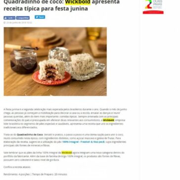 Quadradinho de coco: Wickbold apresenta receita típica para festa junina – Notícia da Capital