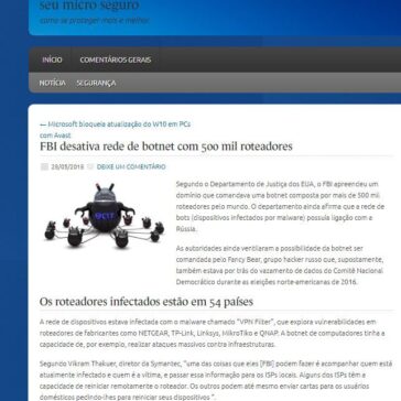 FBI desativa rede de botnet com 500 mil roteadores – Seu Micro Seguro
