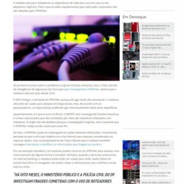 Ministério Público do DF pede que brasileiros reiniciem roteadores para barrar malware VPNFilter – Tecnoblog