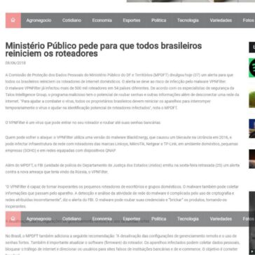 Ministério Público pede para que todos brasileiros reiniciem os roteadores – Programa Variedades