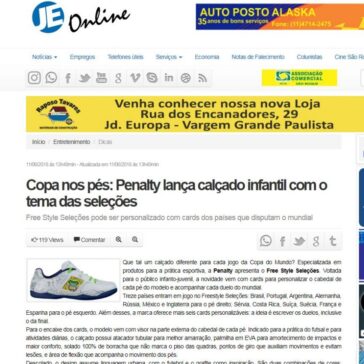 Copa nos pés: Penalty lança calçado infantil com o tema das seleções – JE Online