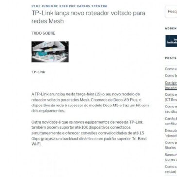 TP-Link lança novo roteador voltado para redes Mesh – Carlos Trentini