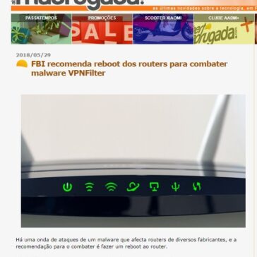 FBI recomenda reboot dos routers para combater malware VPNFilter – Aberto até de Madrugada