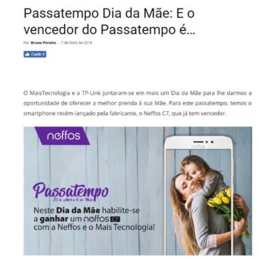 Passatempo Dia da Mãe: E o vencedor do Passatempo é… – MaisTecnologia – Tudo sobre tecnologia – Mais Tecnologia