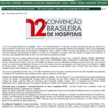 12ª Convenção Brasileira de Hospitais – CBH reunirá grandes nomes numa programação de alto nível – Conselho Federal de Medicina