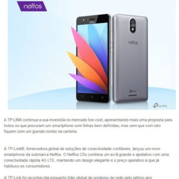 TP-Link apresenta o novo Neffos C5s – Apps Androide