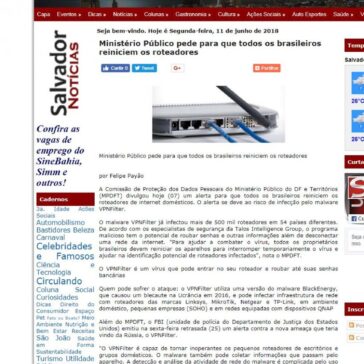Ministério Público pede para que todos os brasileiros reiniciem os roteadores – Salvador Notícias