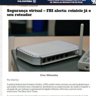 Segurança virtual – FBI alerta: reinicie já o seu roteador – Blog do BG