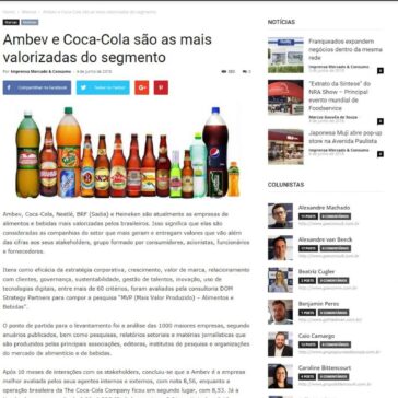 Ambev e Coca-Cola são as empresas de alimentos e bebidas mais valorizadas pelos brasileiros – Mercado&Consumo