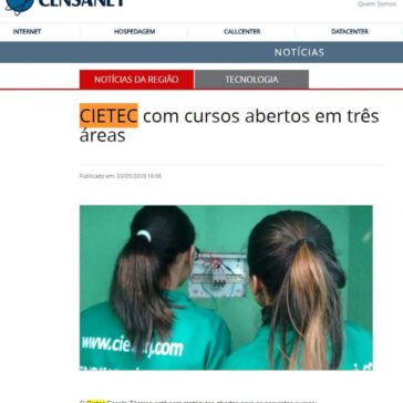 CIETEC com cursos abertos em três áreas – Censanet