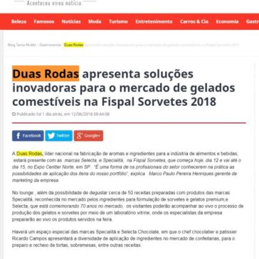 Duas Rodas apresenta soluções inovadoras para o mercado de gelados comestíveis na Fispal Sorvetes 2018 – Blog Tânia Muller