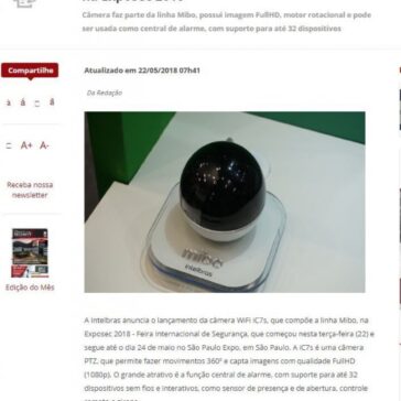 Intelbras lança câmera iC7s e novo aplicativo na Exposec 2018 – Digital Security