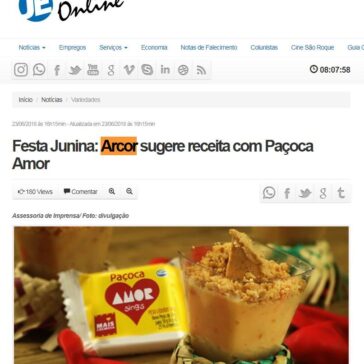 Festa Junina: Arcor sugere receita com Paçoca Amor – JE Online