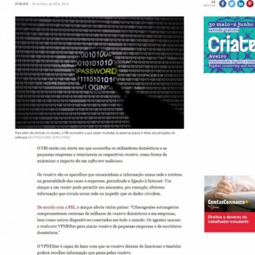 FBI aconselha a reiniciar routers para mitigar ataque – Público (Portugal)