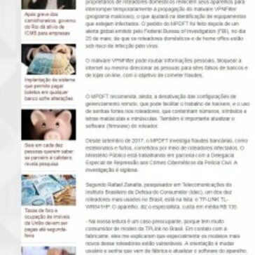 MP solicita que brasileiros reiniciem roteadores domésticos para combater vírus. Veja a lista de aparelhos ameaçados – Extra