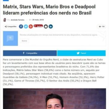 Matrix, Stars Wars, Mario Bros e Deadpool lideram preferências dos nerds no Brasil – Blog do Armindo